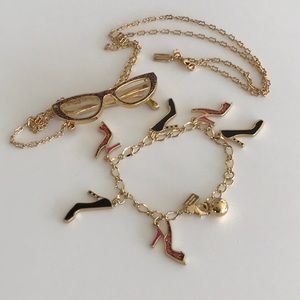 kate spade cat eye spectacle statement necklace🍒